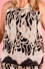 Load image into Gallery viewer, Go Girl - Bellissima Silk Halter Top - Rossa Flame colour front closed up shot