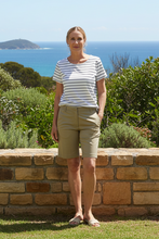 Load image into Gallery viewer, Goondiwindi Cotton - Cotton Spandex Walking Shorts - Beige colour front shot
