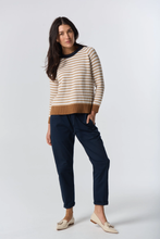 Load image into Gallery viewer, Goondiwindi Cotton - Farmer Cotton Cashmere Jumper - Cornsilk/Laser White colour front shot