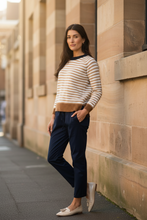 Load image into Gallery viewer, Goondiwindi Cotton - Farmer Cotton Cashmere Jumper - Cornsilk/Laser White colour front shot