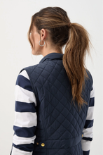 Load image into Gallery viewer, Goondiwindi Cotton - Longline Quilted Vest Navy - Navy colour back shot