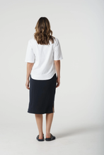 Load image into Gallery viewer, Goondiwindi Cotton - Pima Cotton 3/4 Sleeve Polo - White colour back shot