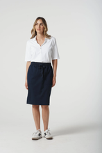 Load image into Gallery viewer, Goondiwindi Cotton - Pima Cotton 3/4 Sleeve Polo - White colour front shot