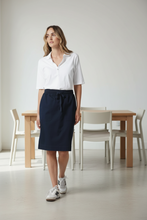 Load image into Gallery viewer, Goondiwindi Cotton - Pima Cotton 3/4 Sleeve Polo - White colour front shot
