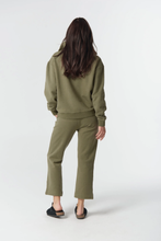 Load image into Gallery viewer, Goondiwindi Cotton - Rugged ½ Zip Cotton Sweater - Sage colour back colour