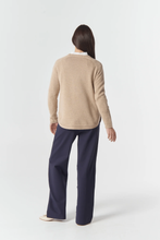 Load image into Gallery viewer, Goondiwindi Cotton - The Classic Crew Neck Raglan Jumper - Breccia colour back shot