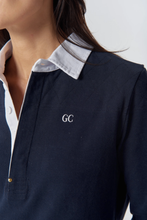 Load image into Gallery viewer, Goondiwindi Cotton - The Traditional Cotton Rugby - Dark Navy colour front closed up shot