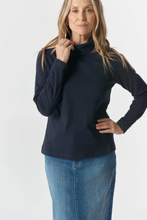 Load image into Gallery viewer, Goondiwindi Cotton - The Traditional Cotton Skivvy - Dark Navy colour front shot