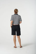 Load image into Gallery viewer, Goondiwindi Cotton - Cotton Spandex Walking Shorts - Dark Navy colour back shot