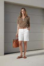 Load image into Gallery viewer, Goondiwindi Cotton - Cotton Spandex Walking Shorts - White colour front shot