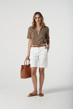 Load image into Gallery viewer, Goondiwindi Cotton - Cotton Spandex Walking Shorts - White colour front shot