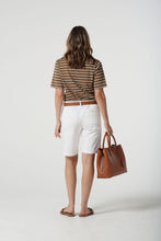 Load image into Gallery viewer, Goondiwindi Cotton - Cotton Spandex Walking Shorts - White colour back shot