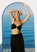 Load image into Gallery viewer, Salt Bandeau Top Black Color Front View