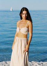 Load image into Gallery viewer, Salt Bandeau Top Sand Color Front View