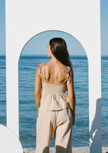 Load image into Gallery viewer, Salt Pleat Cami Sand Color Back View