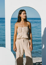 Load image into Gallery viewer, Salt Pleat Cami Sand Color Front View