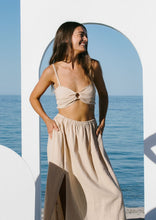 Load image into Gallery viewer, Salt Bandeau Top Sand Color Closed Up Front View