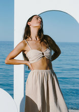 Load image into Gallery viewer, Salt Bandeau Top Sand Color Closed Up Front View