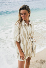 Load image into Gallery viewer, Hobo & Hatch - Mila Shirt in Island Stripe colour beach shot