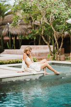 Load image into Gallery viewer, Hobo & Hatch - Mila Short in Island Stripe colour side shot at the beach