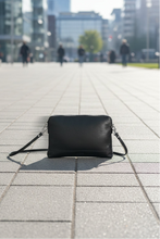 Load image into Gallery viewer, Holly Leather Crossbody Purse 2 in 1 - Black colour front shot