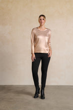 Load image into Gallery viewer, Holmes and Fallon Jumper Coated Metallic Knit front shot