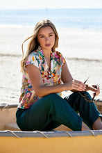 Load image into Gallery viewer, Jump - Amalfi Coast Top Multi colored model sitting