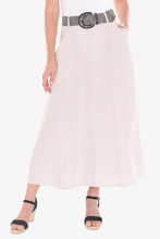 Load image into Gallery viewer, Jump - Belted Panel Skirt - Nat Flax C/D colour front shot