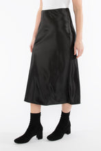 Load image into Gallery viewer, Jump - Bias Satin Midi-Length Skirt