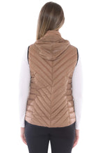 Load image into Gallery viewer, Jump - Contrast Trim Vest - Sand/ Black colour back shot
