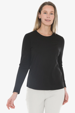 Load image into Gallery viewer, Jump - Crew Neck Long Sleeve Tee - Black colour front shot