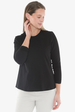 Load image into Gallery viewer, Jump - Crew Neck Long Sleeve Tee - Black colour front shot