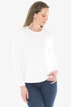 Load image into Gallery viewer, Jump - Crew Neck Long Sleeve Tee - White colour front shot