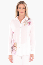 Load image into Gallery viewer, Jump - Floraline Long Sleeve Shirt - White colour front shot