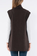 Load image into Gallery viewer, Jump - Long Line Shawl Vest - Cocoa short sleeve functional pockets