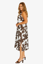 Load image into Gallery viewer, Jump - Lush Mono Maxi Dress - Chocolate/ White colour side shot