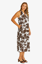 Load image into Gallery viewer, Jump - Lush Mono Maxi Dress - Chocolate/ White colour side shot