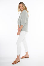 Load image into Gallery viewer, Jump - Mini Check Top in Khaki/ White colour side shot