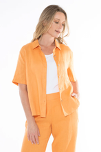 Load image into Gallery viewer, Jump - Short Sleeve Shirt in Mandarin colour front shot