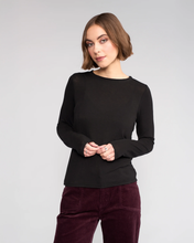 Load image into Gallery viewer, Knewe Label - Hero Top - Black colour front shot