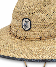 Load image into Gallery viewer, Barclay - Men's Surf Straw Hat in Navy colour from Kooringal closed up