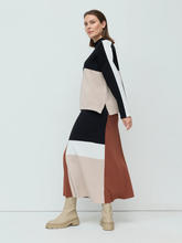 Load image into Gallery viewer, Marco Polo - Earth Tones Knit Skirt - Chestnut colour side shot
