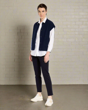 Load image into Gallery viewer, Marco Polo - F/L Pull On Ponte Pant - Navy colour side shot