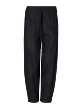 Load image into Gallery viewer, Marco Polo - Pinstripe Ponte Barrel Leg Pant - Navy colour front shot