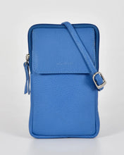 Load image into Gallery viewer, Mariah Leather Slim Crossbody Bag in Indigo colour