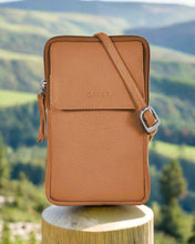 Load image into Gallery viewer, Mariah Leather Slim Crossbody Bag in Tan colour