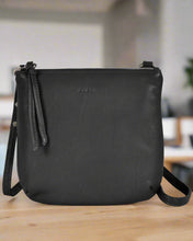 Load image into Gallery viewer, Meadow Soft Leather Pouch Crossbody Bag in Black colour