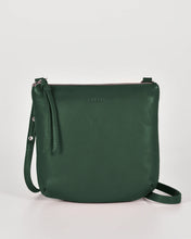 Load image into Gallery viewer, Meadow Soft Leather Pouch Crossbody Bag - Forest colour front shot
