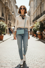 Load image into Gallery viewer, Mimi - Leather Phone Wallet - Ocean colour front shot