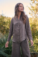 Load image into Gallery viewer, Naturals O&J Linen Buttoned Top Cigar colour front shot